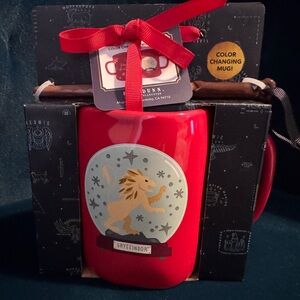 Rae Dunn Harry Potter Gryffindor Color Changing Mug with Wand Stirring Stick